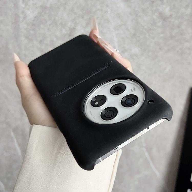 For OnePlus 12 Skin Feel Sheepskin Card Slot Phone Case