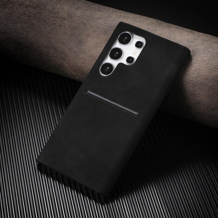 For Samsung Galaxy S23 UItra 5G Skin Feel Sheepskin Card Slot Phone Case