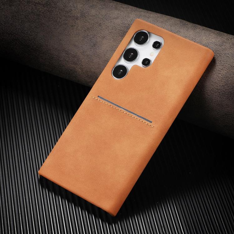 For Samsung Galaxy S23 UItra 5G Skin Feel Sheepskin Card Slot Phone Case
