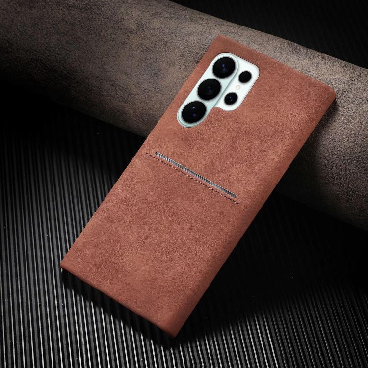 For Samsung Galaxy S26 UItra 5G Skin Feel Sheepskin Card Slot Phone Case