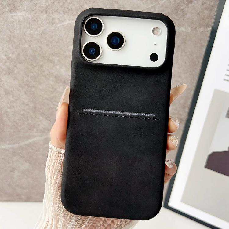 For iPhone 17 Pro Max Skin Feel Sheepskin Card Slot Phone Case