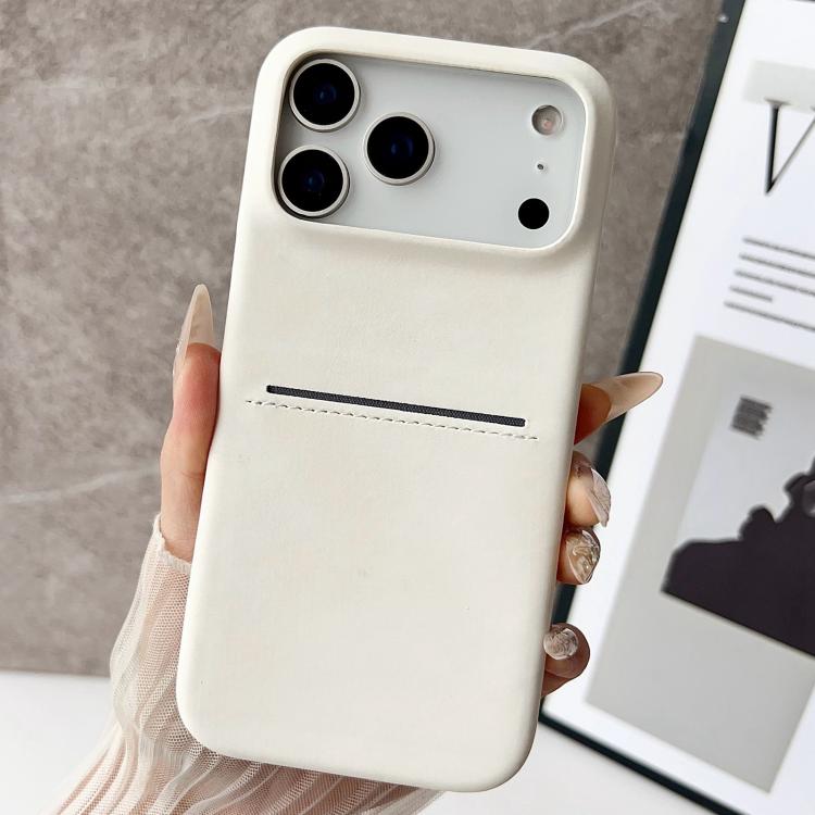 For iPhone 17 Pro Max Skin Feel Sheepskin Card Slot Phone Case