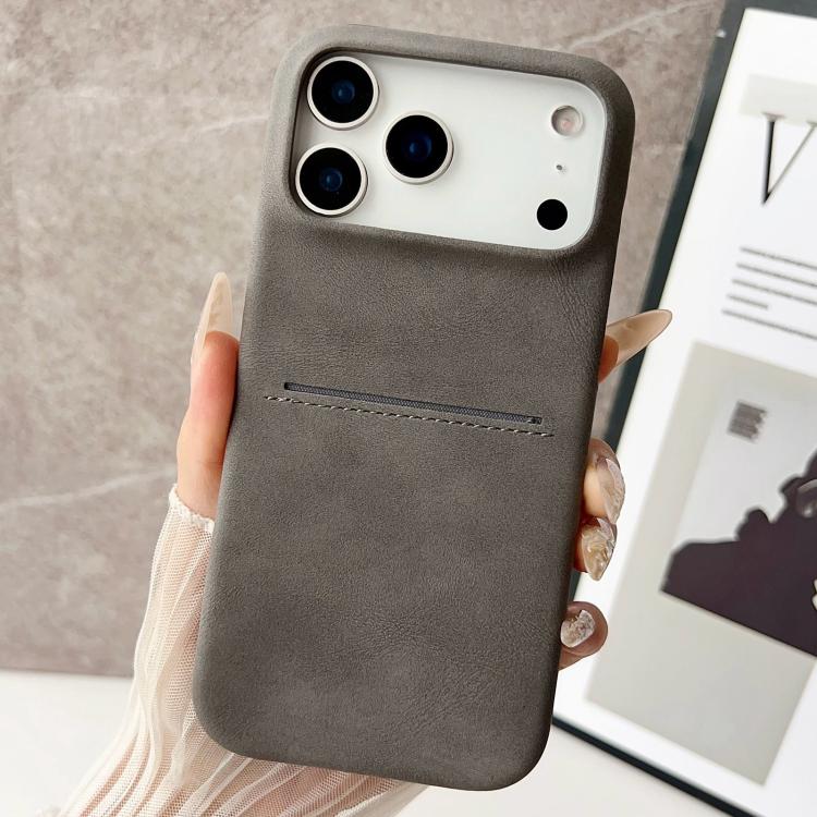 For iPhone 17 Pro Max Skin Feel Sheepskin Card Slot Phone Case
