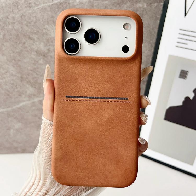 For iPhone 17 Pro Skin Feel Sheepskin Card Slot Phone Case