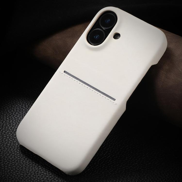 For iPhone 17 Skin Feel Sheepskin Card Slot Phone Case