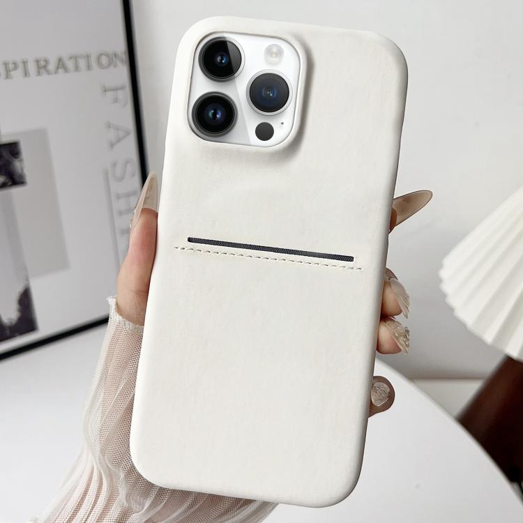 For iPhone 14 Pro Skin Feel Sheepskin Card Slot Phone Case