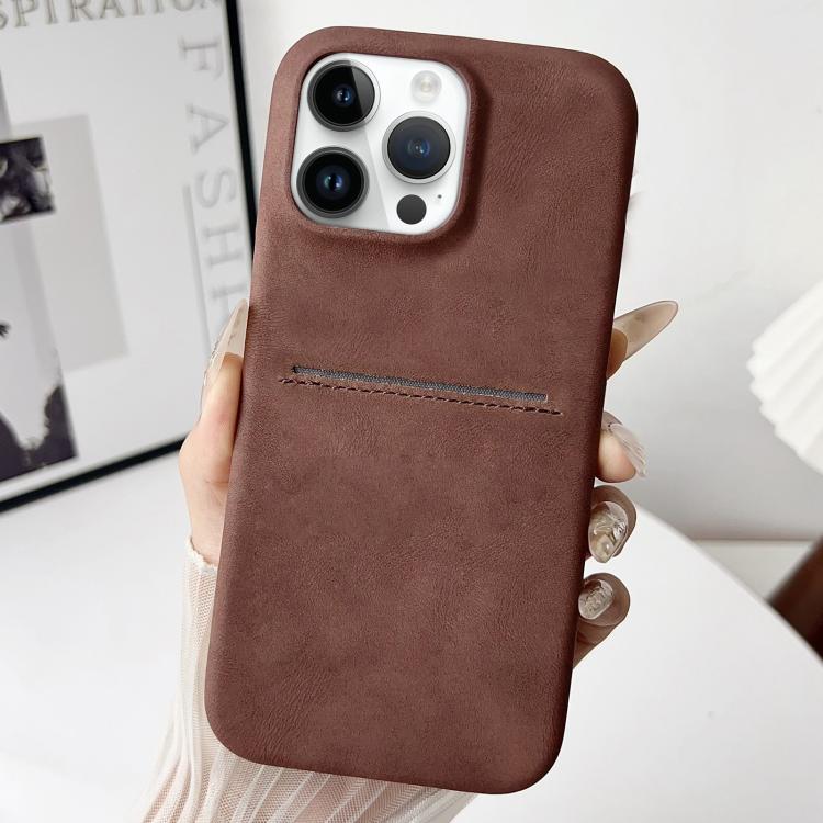 For iPhone 14 Pro Skin Feel Sheepskin Card Slot Phone Case