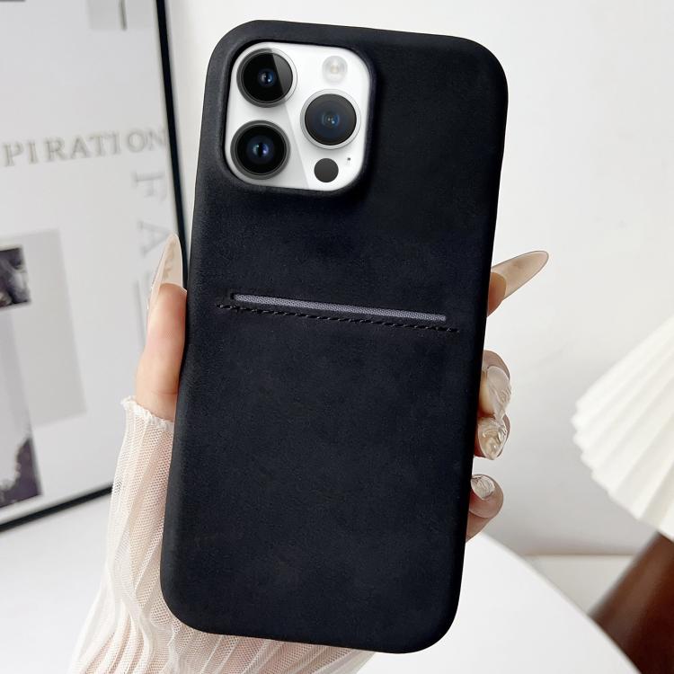 For iPhone 12 Pro Max Skin Feel Sheepskin Card Slot Phone Case