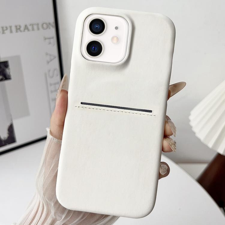For iPhone 12 / 12 Pro Skin Feel Sheepskin Card Slot Phone Case