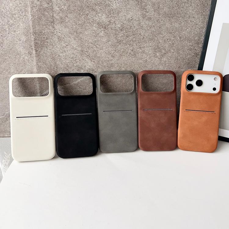 For iPhone 17 Pro Skin Feel Sheepskin Card Slot Phone Case