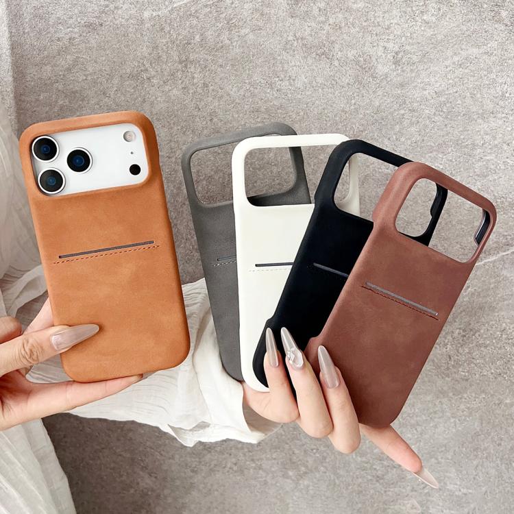 For iPhone 15 Pro Skin Feel Sheepskin Card Slot Phone Case