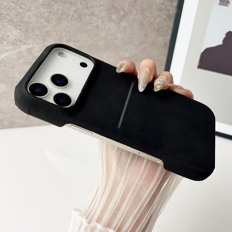 For iPhone 15 Pro Max Skin Feel Sheepskin Card Slot Phone Case