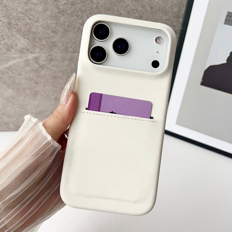 For iPhone 17 Pro Max Skin Feel Sheepskin Card Slot Phone Case