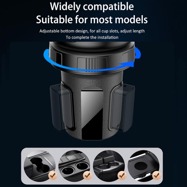 Yesido C180 3 in 1 Car Multi-function Tray Water Cup Holder - Black