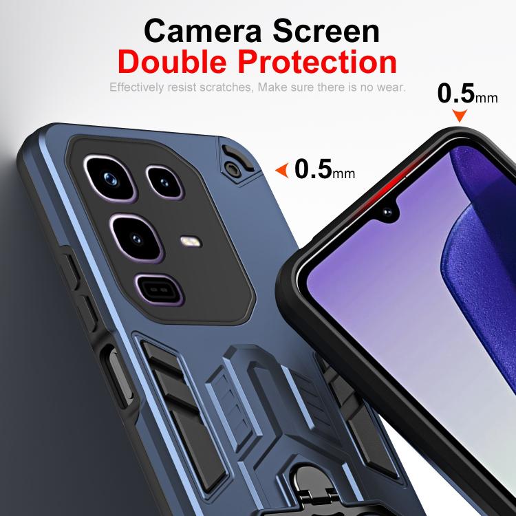 For Infinix Note 50 Pro 4G / 50 4G Double-Ring Holder PC Hybrid TPU Phone Case