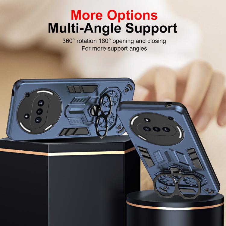 For Nothing Phone 3a Double-Ring Holder PC Hybrid TPU Phone Case