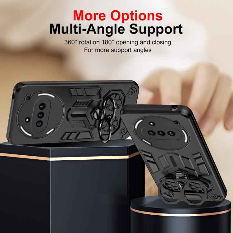 For Nothing Phone 3a Double-Ring Holder PC Hybrid TPU Phone Case