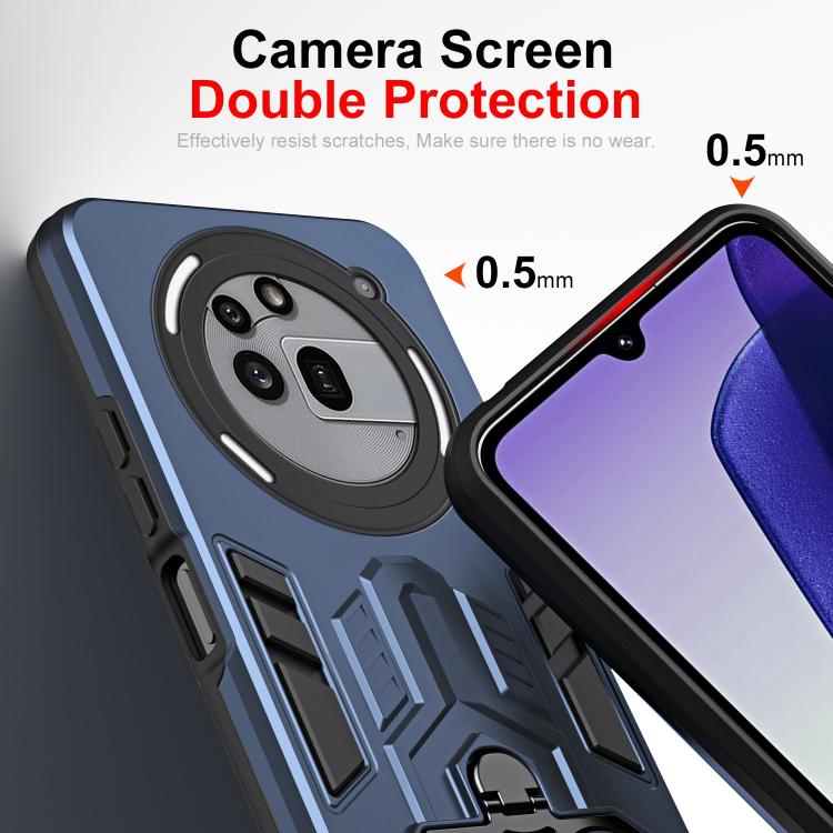 For Nothing Phone 3a Pro Double-Ring Holder PC Hybrid TPU Phone Case