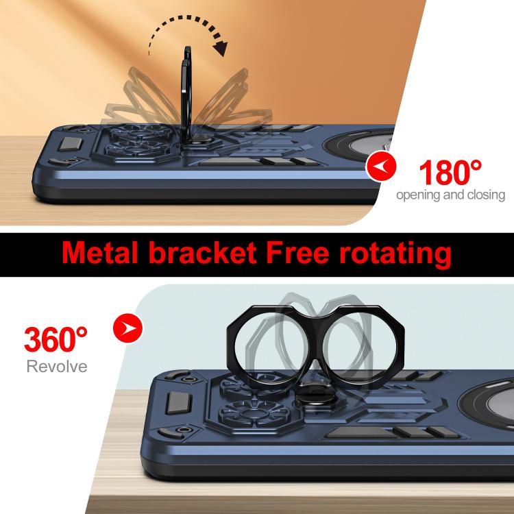 For Nothing Phone 3a Pro Double-Ring Holder PC Hybrid TPU Phone Case