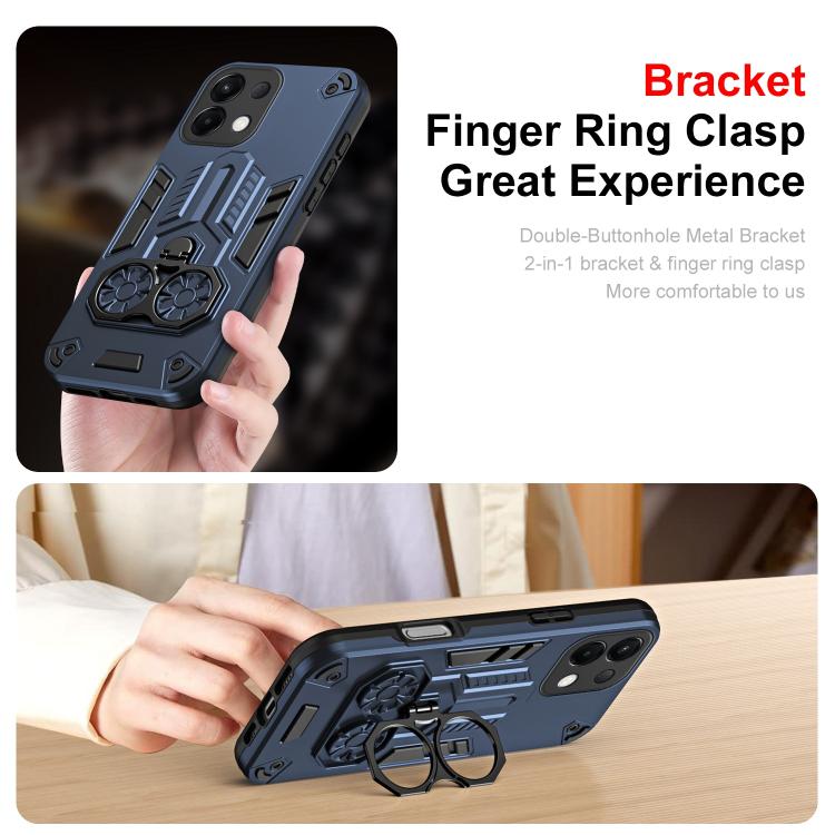 For OPPO K13 / K12s Double-Ring Holder PC Hybrid TPU Phone Case