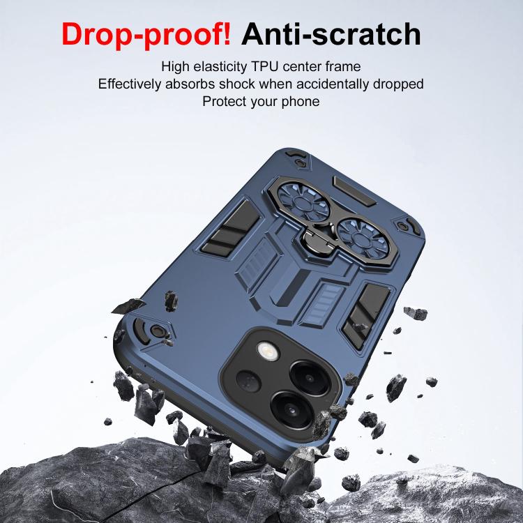For OPPO K13 / K12s Double-Ring Holder PC Hybrid TPU Phone Case