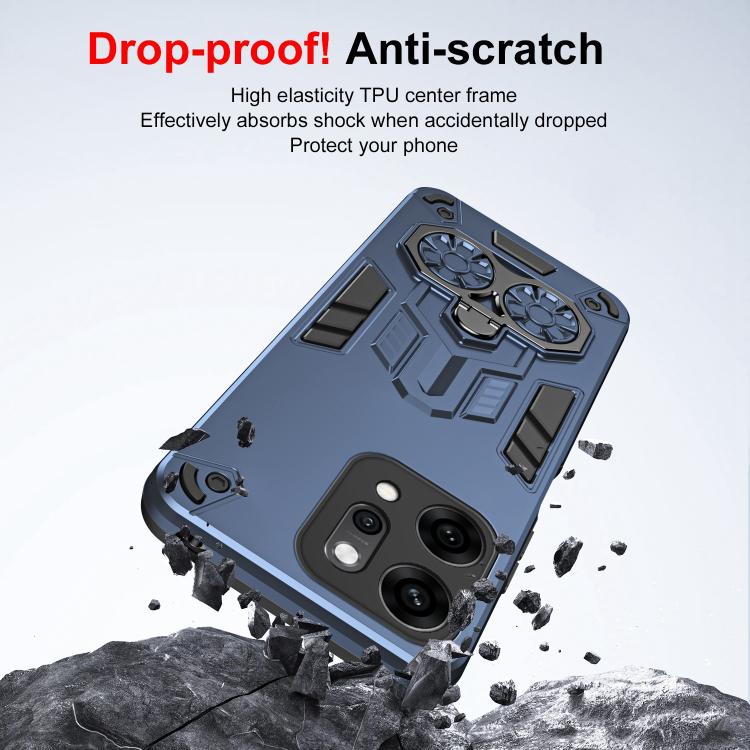 For OPPO Reno14 Pro 5G Double-Ring Holder PC Hybrid TPU Phone Case