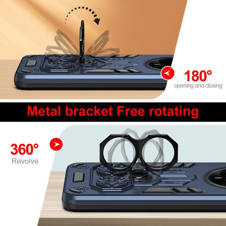 For Realme 14 Pro Double-Ring Holder PC Hybrid TPU Phone Case