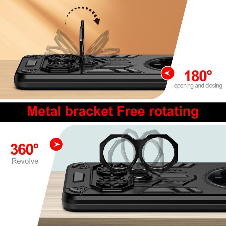 For Realme 14 Pro Double-Ring Holder PC Hybrid TPU Phone Case