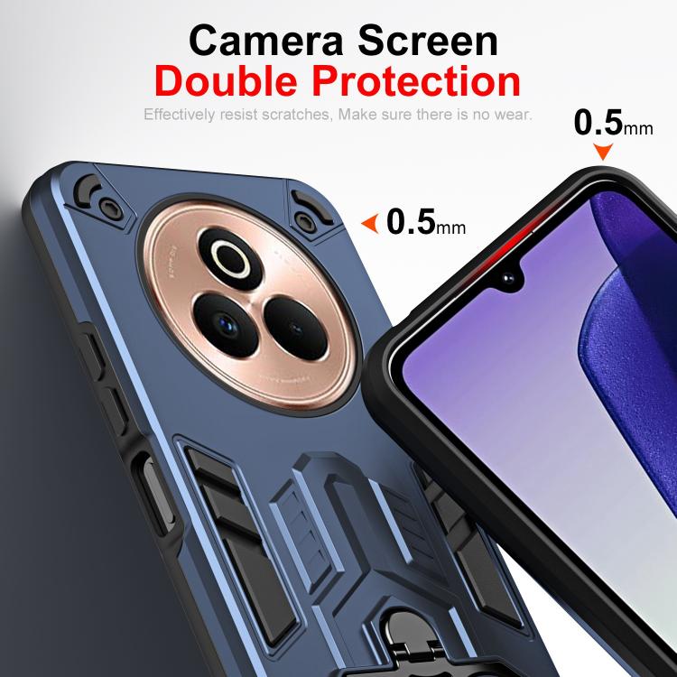 For Realme 14 Pro+ / P3 Pro Double-Ring Holder PC Hybrid TPU Phone Case