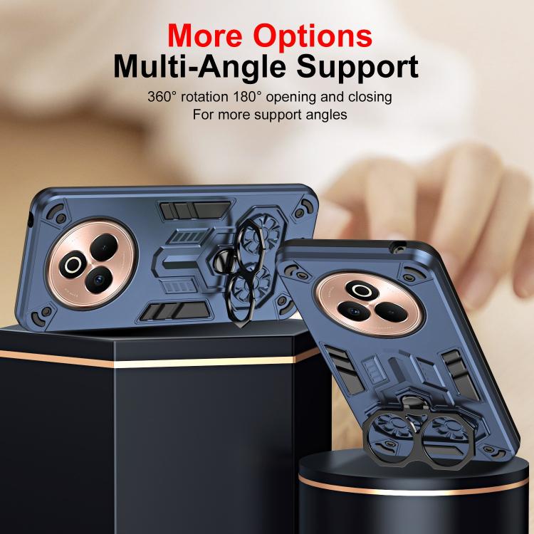 For Realme 14 Pro+ / P3 Pro Double-Ring Holder PC Hybrid TPU Phone Case
