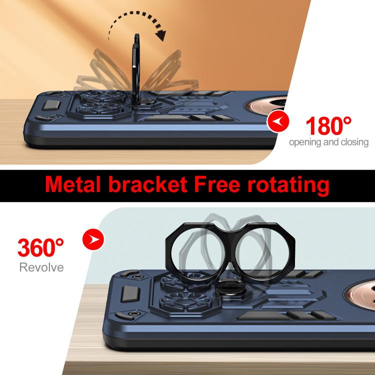 For Realme 14 Pro+ / P3 Pro Double-Ring Holder PC Hybrid TPU Phone Case