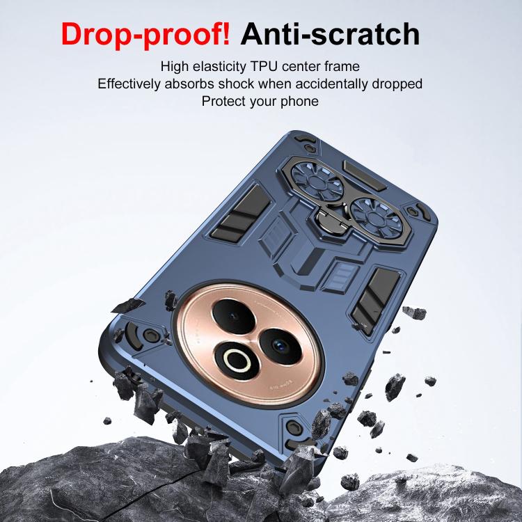 For Realme 14 Pro+ / P3 Pro Double-Ring Holder PC Hybrid TPU Phone Case