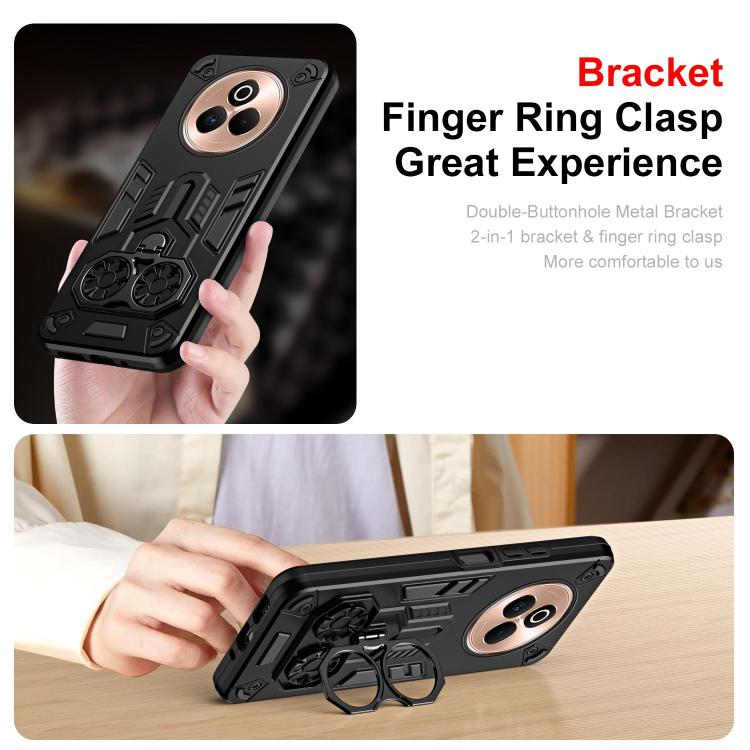 For Realme 14 Pro+ / P3 Pro Double-Ring Holder PC Hybrid TPU Phone Case