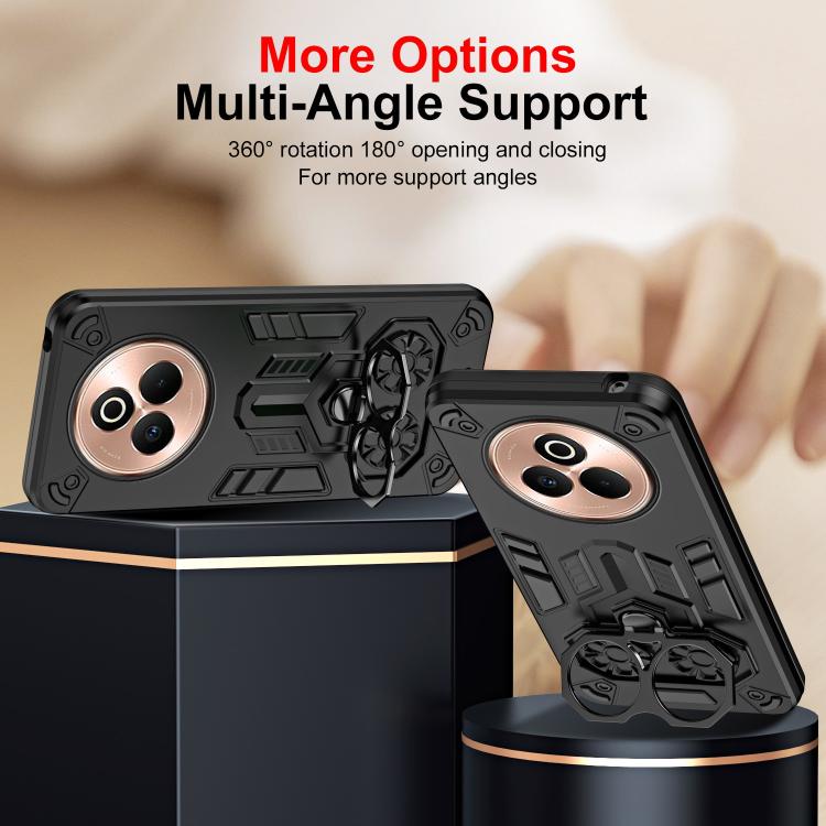 For Realme 14 Pro+ / P3 Pro Double-Ring Holder PC Hybrid TPU Phone Case