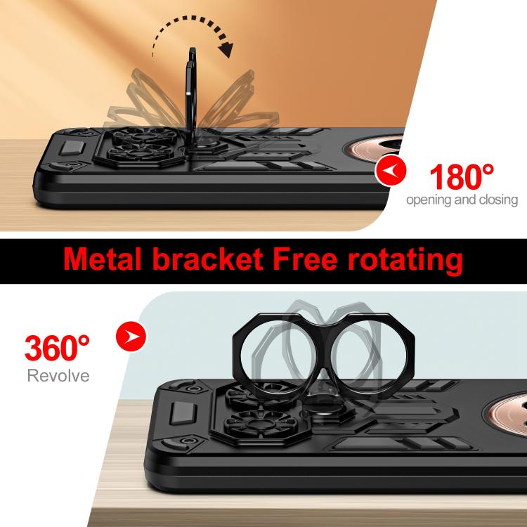 For Realme 14 Pro+ / P3 Pro Double-Ring Holder PC Hybrid TPU Phone Case