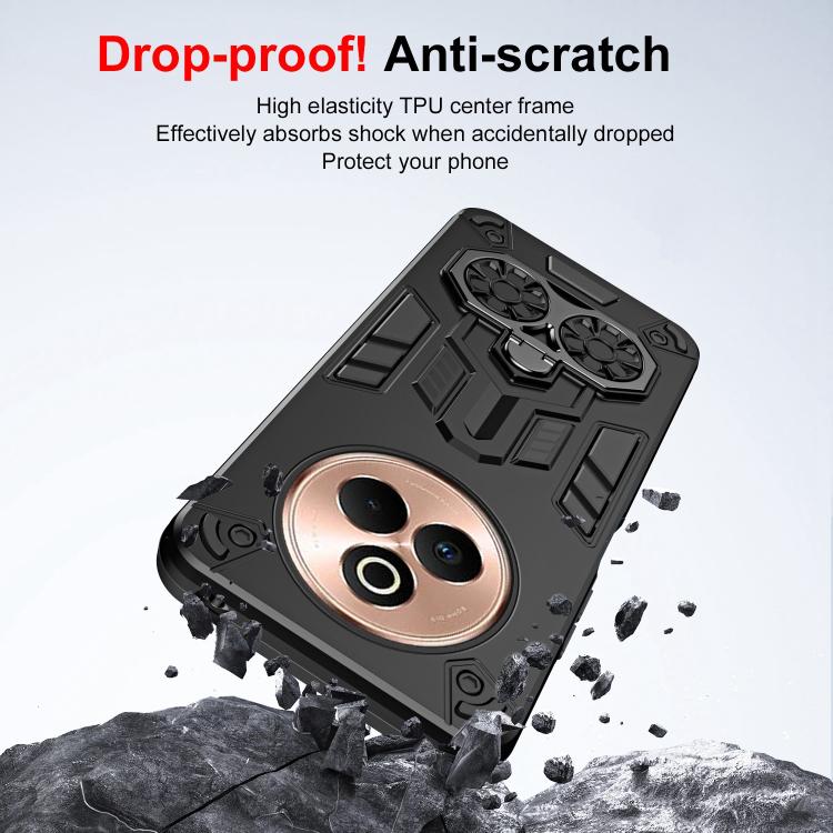 For Realme 14 Pro+ / P3 Pro Double-Ring Holder PC Hybrid TPU Phone Case