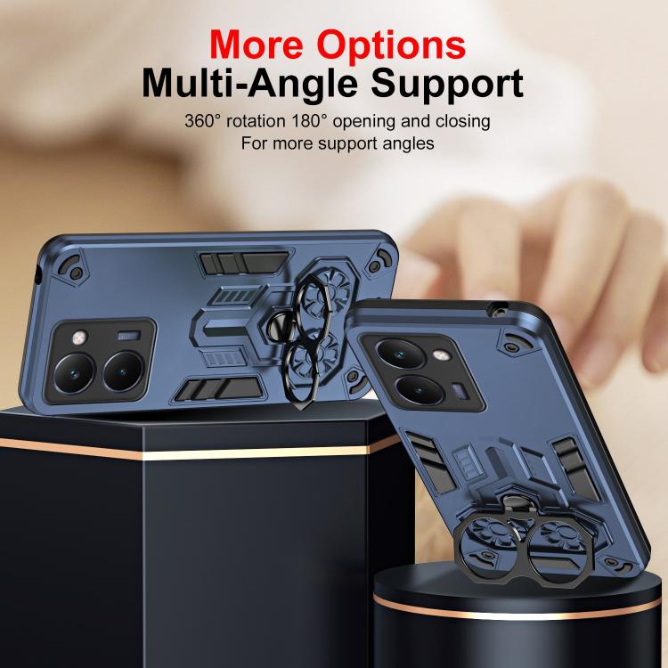 For Realme P3 Ultra 5G Double-Ring Holder PC Hybrid TPU Phone Case