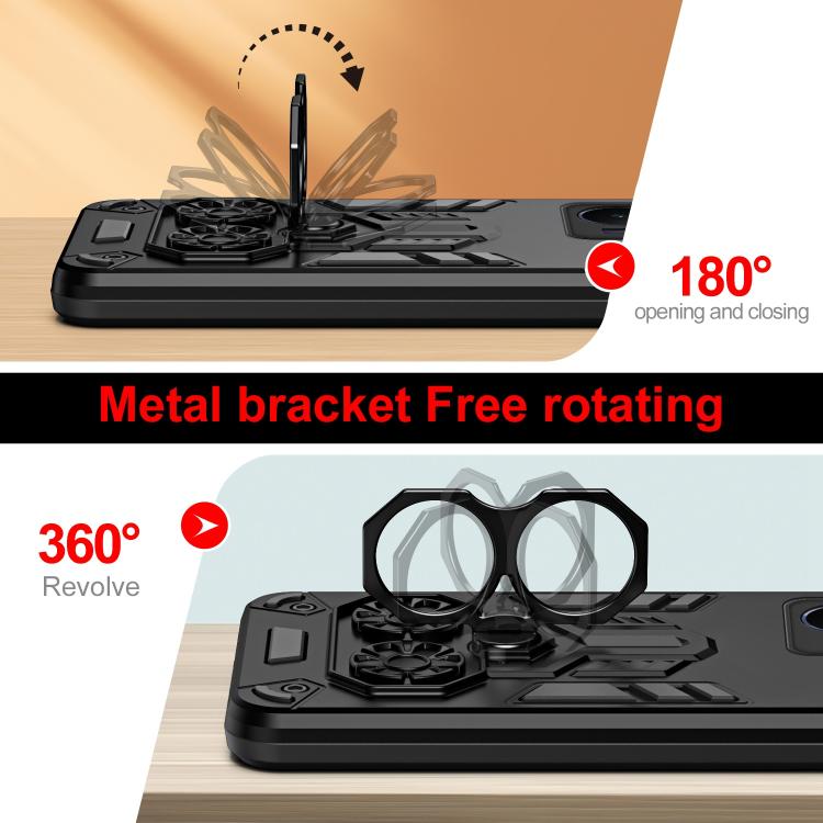 For Realme P3 Ultra 5G Double-Ring Holder PC Hybrid TPU Phone Case