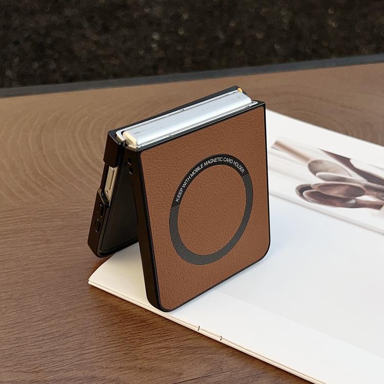 For Samsung Galaxy Z Flip7 5G PU MagSafe Magnetic Phone Case