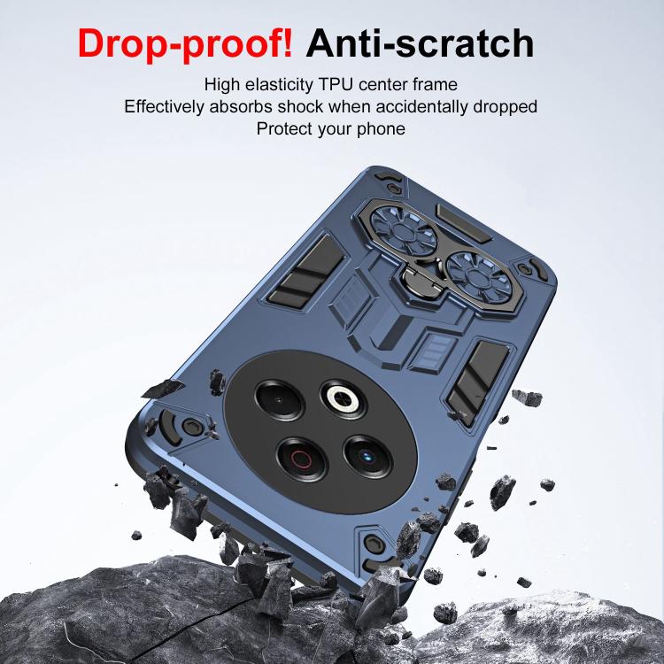 For Tecno Spark 30 4G Double-Ring Holder PC Hybrid TPU Phone Case