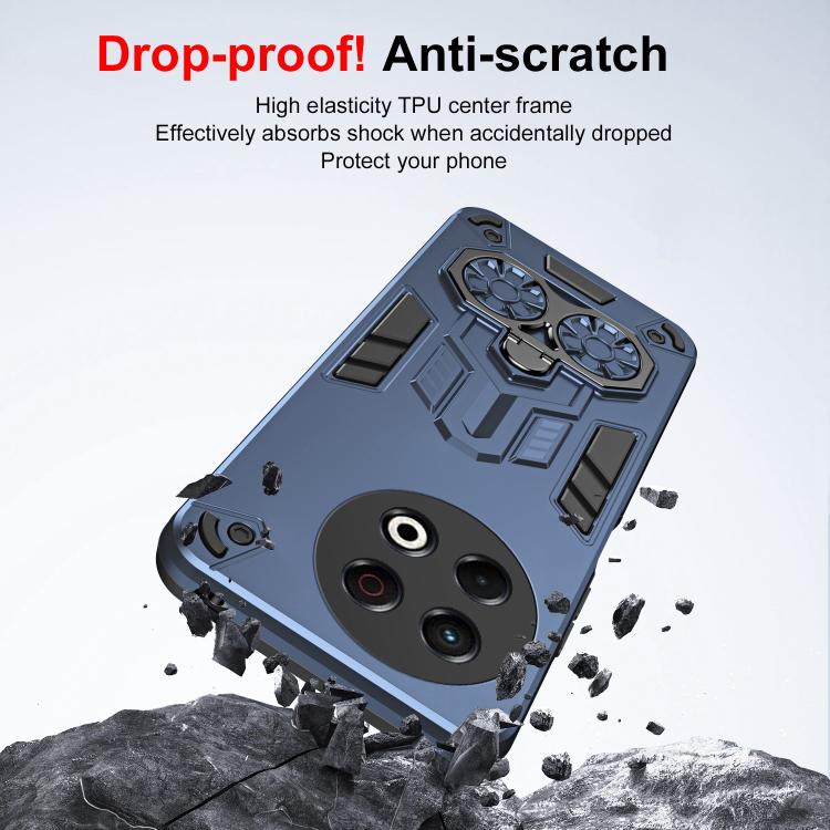 For Tecno Spark 30 Pro Double-Ring Holder PC Hybrid TPU Phone Case