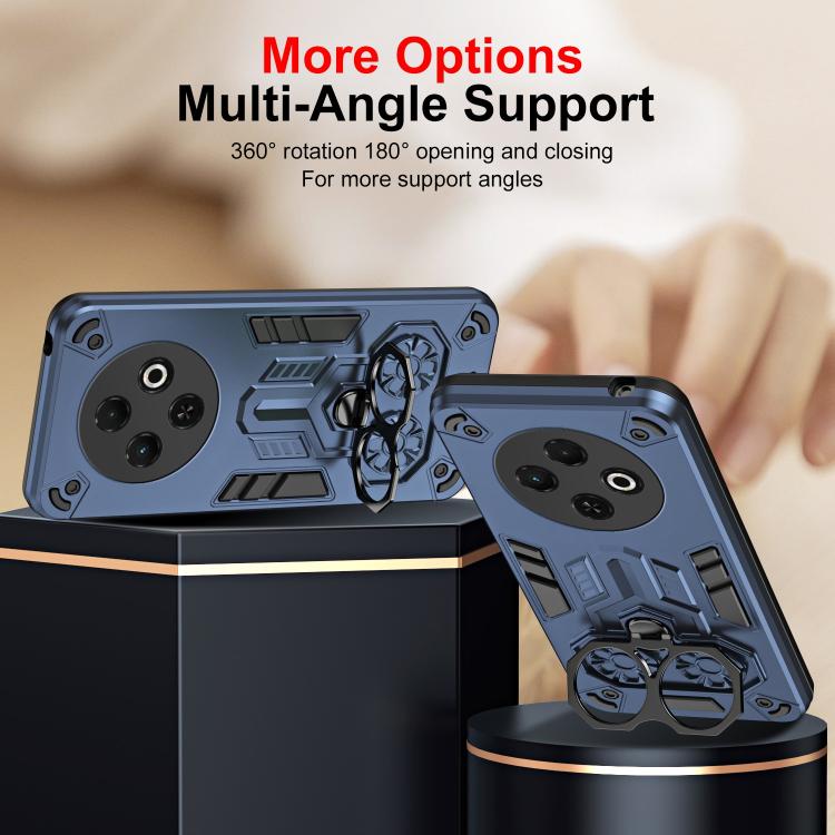 For Tecno Spark 30C Double-Ring Holder PC Hybrid TPU Phone Case