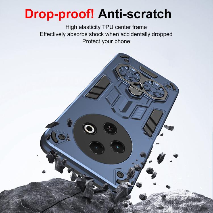 For Tecno Spark 30C Double-Ring Holder PC Hybrid TPU Phone Case