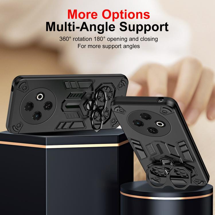 For Tecno Spark 30C Double-Ring Holder PC Hybrid TPU Phone Case