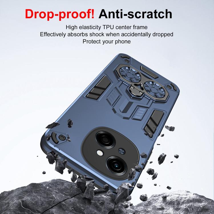 For Tecno Spark Go 1 / Go 2025 Double-Ring Holder PC Hybrid TPU Phone Case