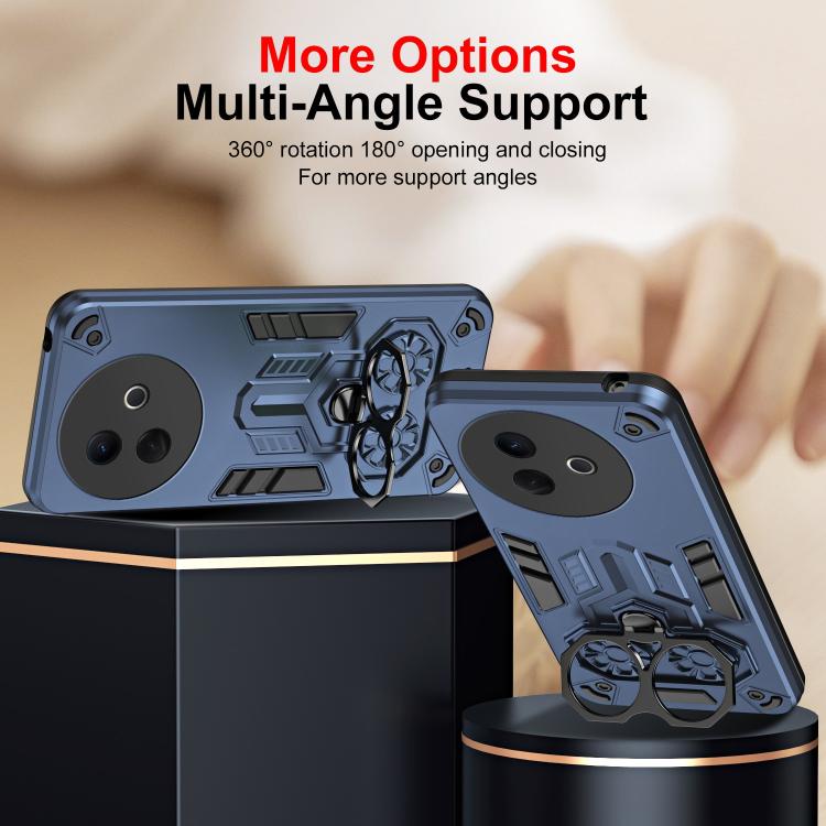 For vivo Y39 5G Double-Ring Holder PC Hybrid TPU Phone Case