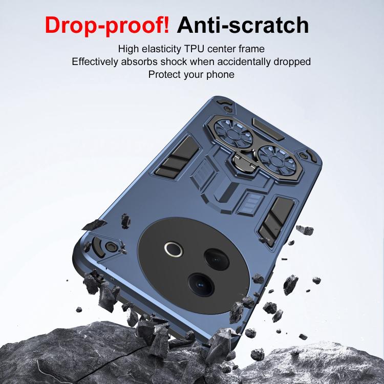 For vivo Y39 5G Double-Ring Holder PC Hybrid TPU Phone Case