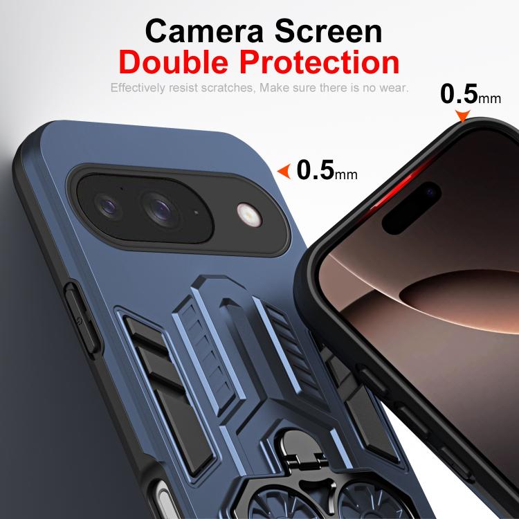 For Google Pixel 10 / 10 Pro Double-Ring Holder PC Hybrid TPU Phone Case