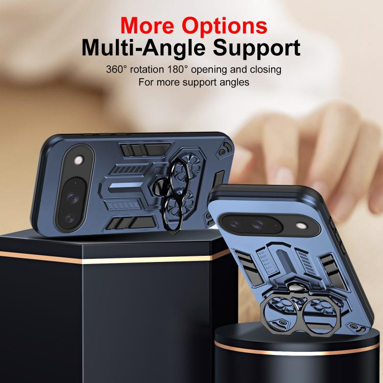 For Google Pixel 10 / 10 Pro Double-Ring Holder PC Hybrid TPU Phone Case