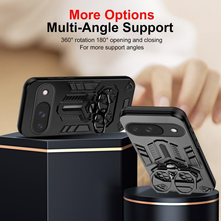 For Google Pixel 10 / 10 Pro Double-Ring Holder PC Hybrid TPU Phone Case
